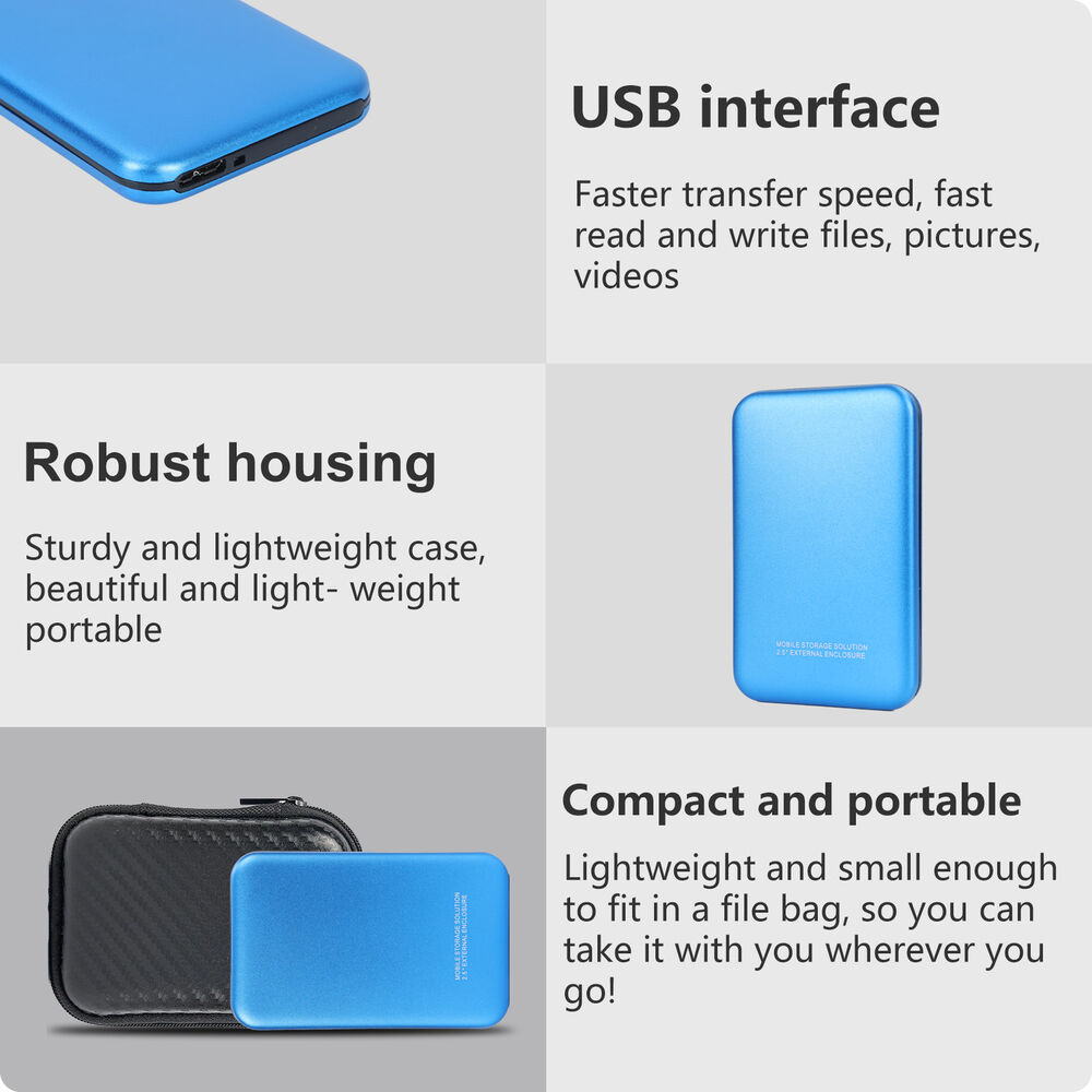 High-Speed Portable USB External Hard Drive