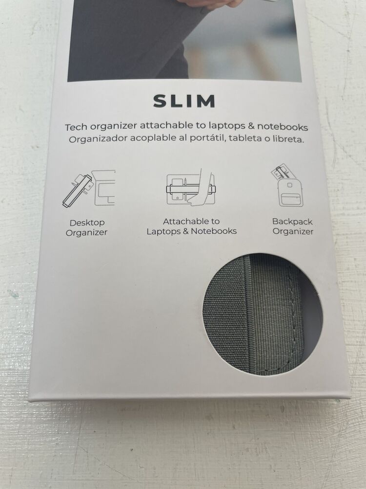 Beblau SLIM Gray Portable Tech Organizer for Laptop Notebook Desk
