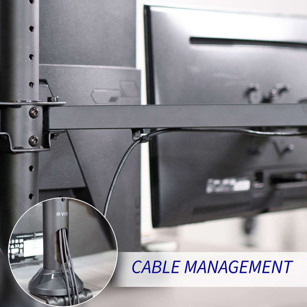 VIVO Steel Quad Monitor Desk Mount Adjustable Stand for 4 Screens up to 32 Inches