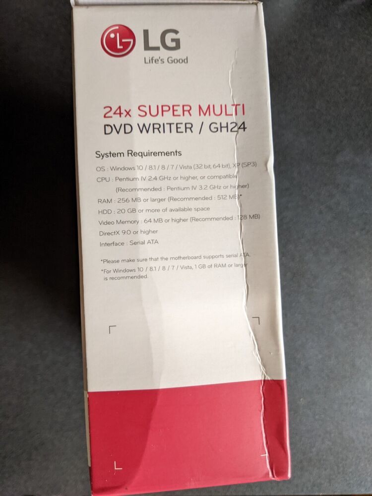 LG GH24NSB0 24x SATA DVD Writer - Black