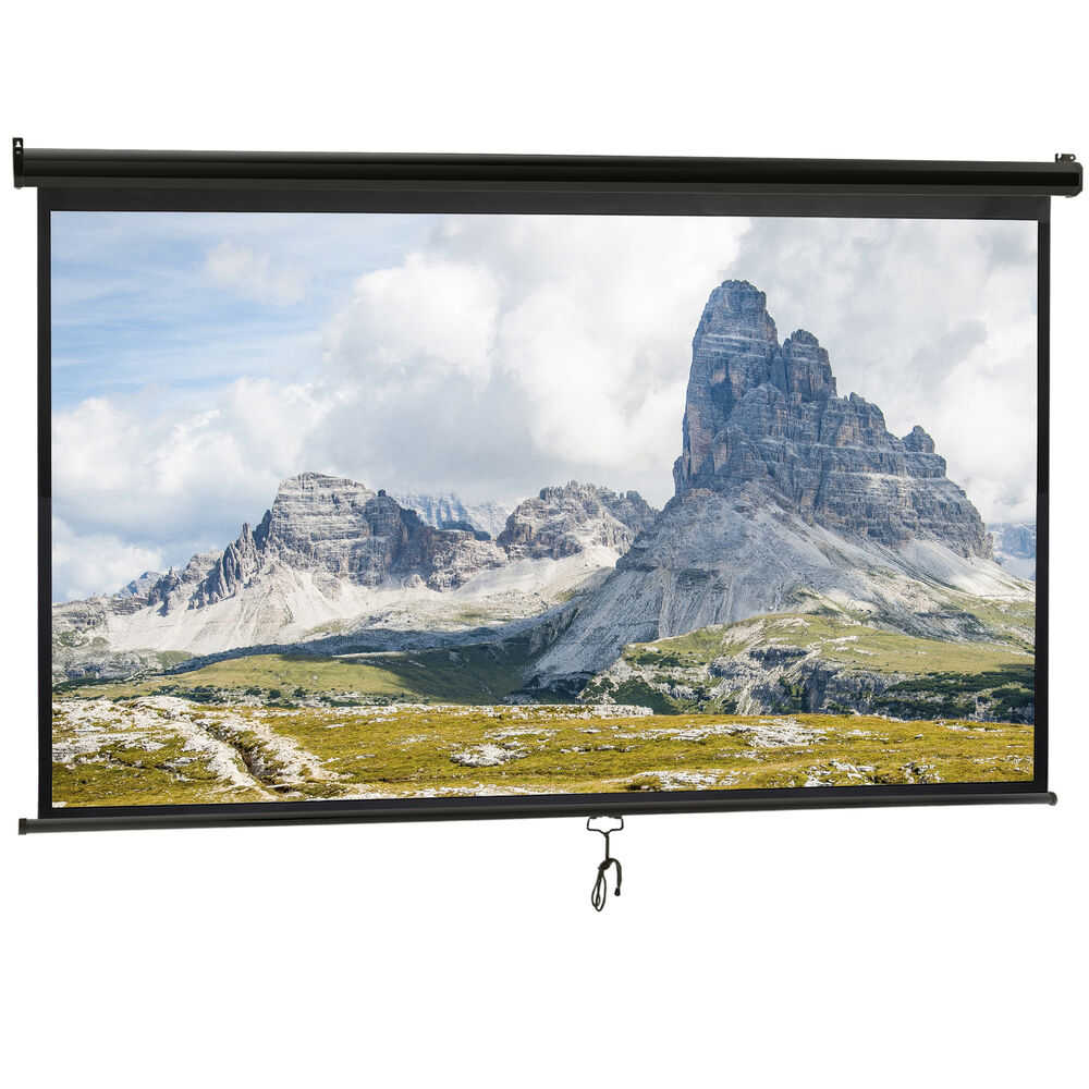 4K 16:9 HD Pull Down Projector Screen for Home Theater