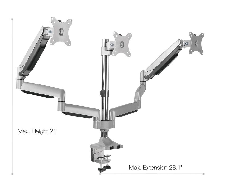 Universal Triple Monitor Desk Mount