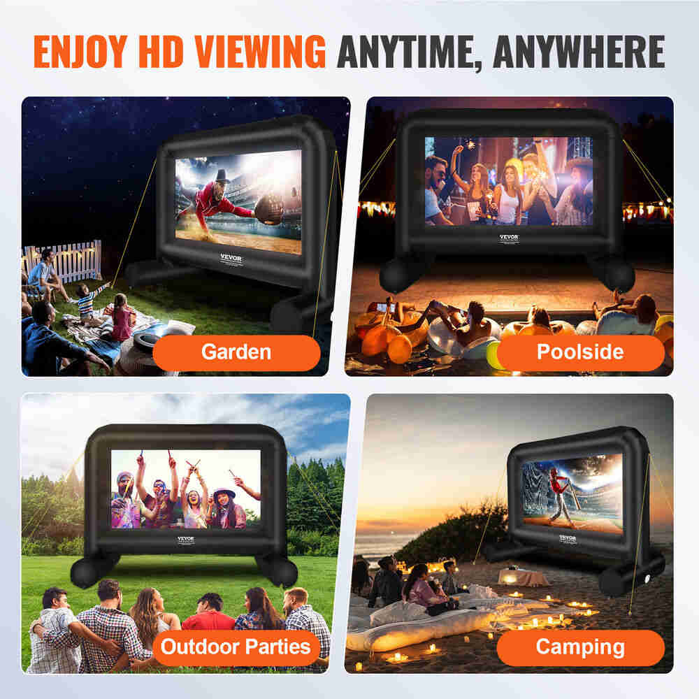 VEVOR 14 FT Inflatable Movie Screen with Blower