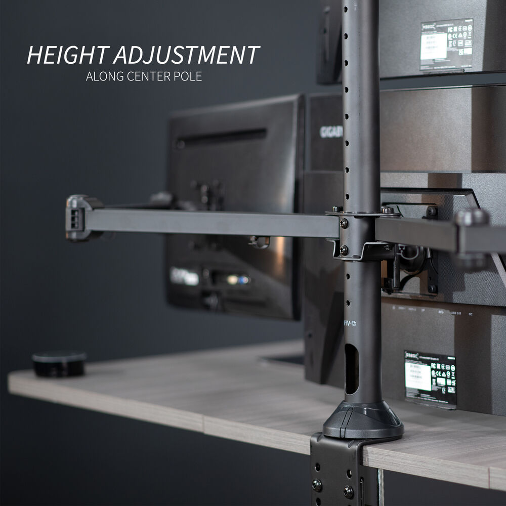 VIVO Steel Quad Monitor Desk Mount Adjustable Stand for 4 Screens up to 32 Inches