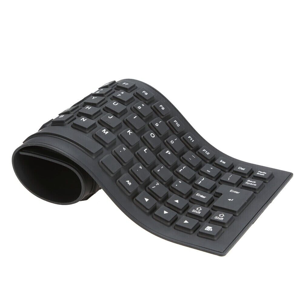 Waterproof Silicone Foldable Keyboard with USB