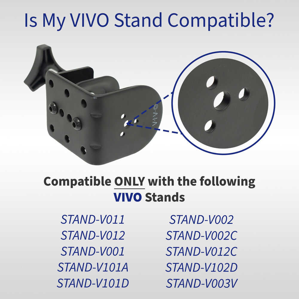 VIVO Black Steel Extra Tall 3 Section Monitor Stand Pole