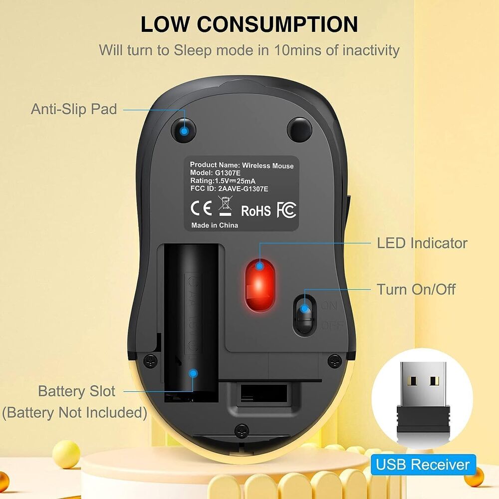 2.4GHz Wireless Optical Mouse with USB Receiver