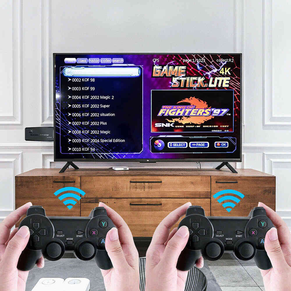 4K HDMI TV Game Stick with 64GB Storage and 30000+ Games