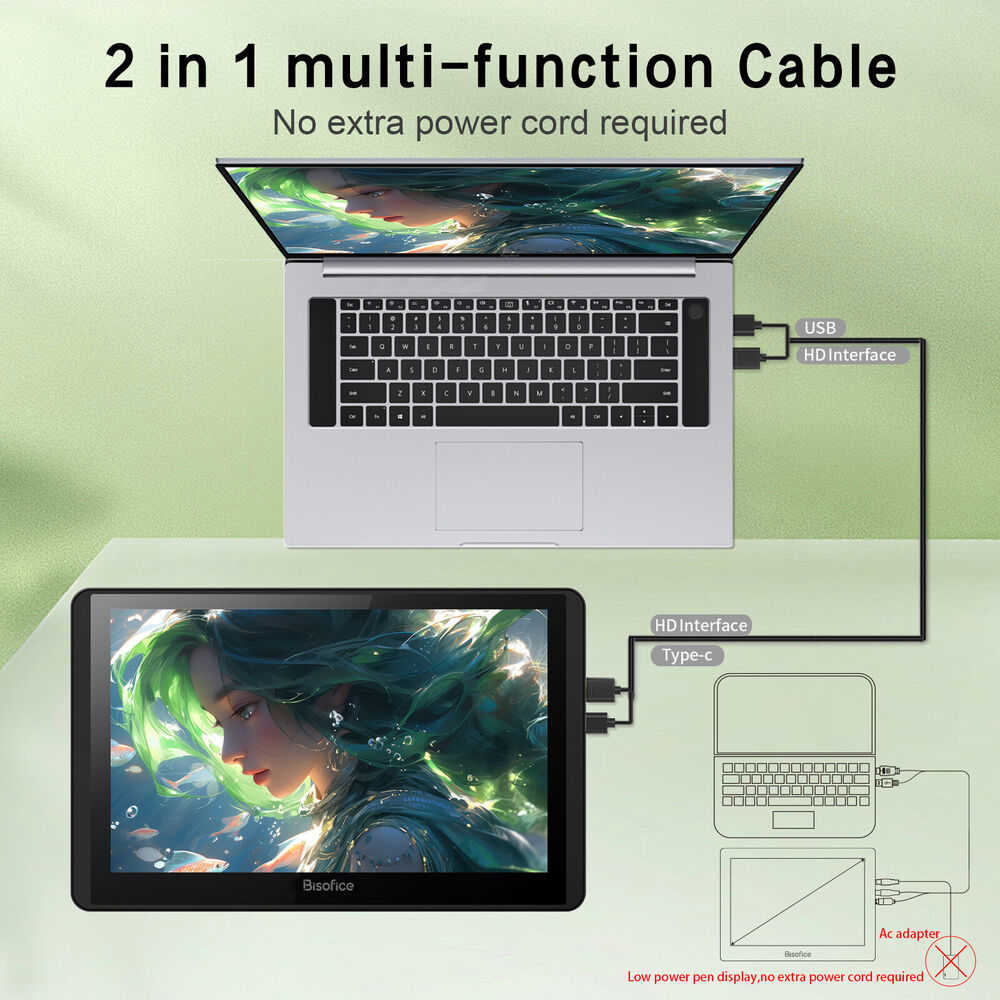 Bisofice 12HD-A H-IPS Graphics Drawing Tablet