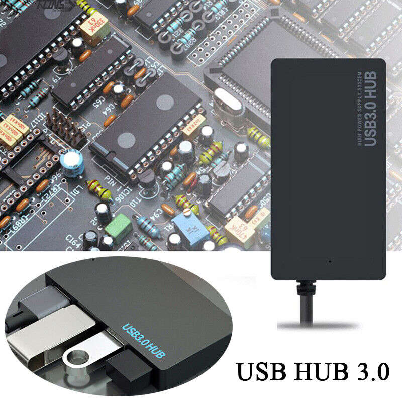 4 Port USB 3.0 Hub Multi Splitter Adapter