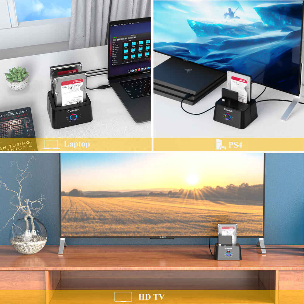 Dual Bay USB 3.0 to SATA Hard Drive Docking Station