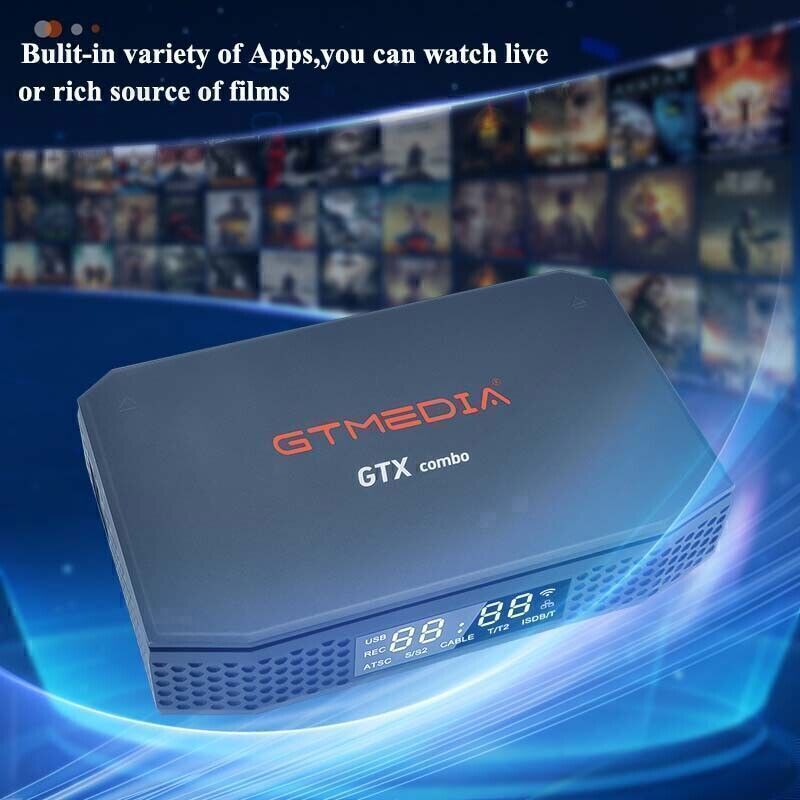 8K UHD DVB-S2/S2X/T2/C Satellite Receiver Android Smart TV Box with 1000M LAN and CI+ Slot
