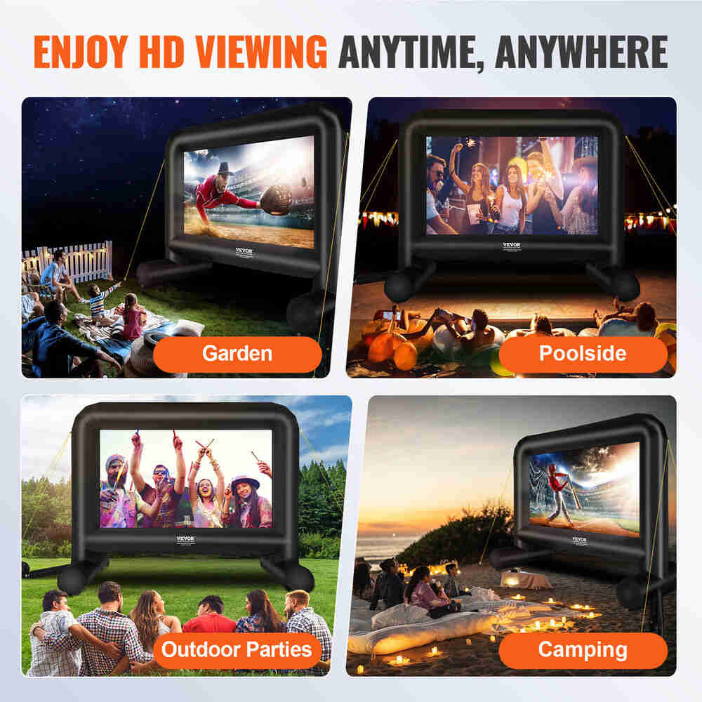 VEVOR 16 FT Inflatable Movie Screen with Blower