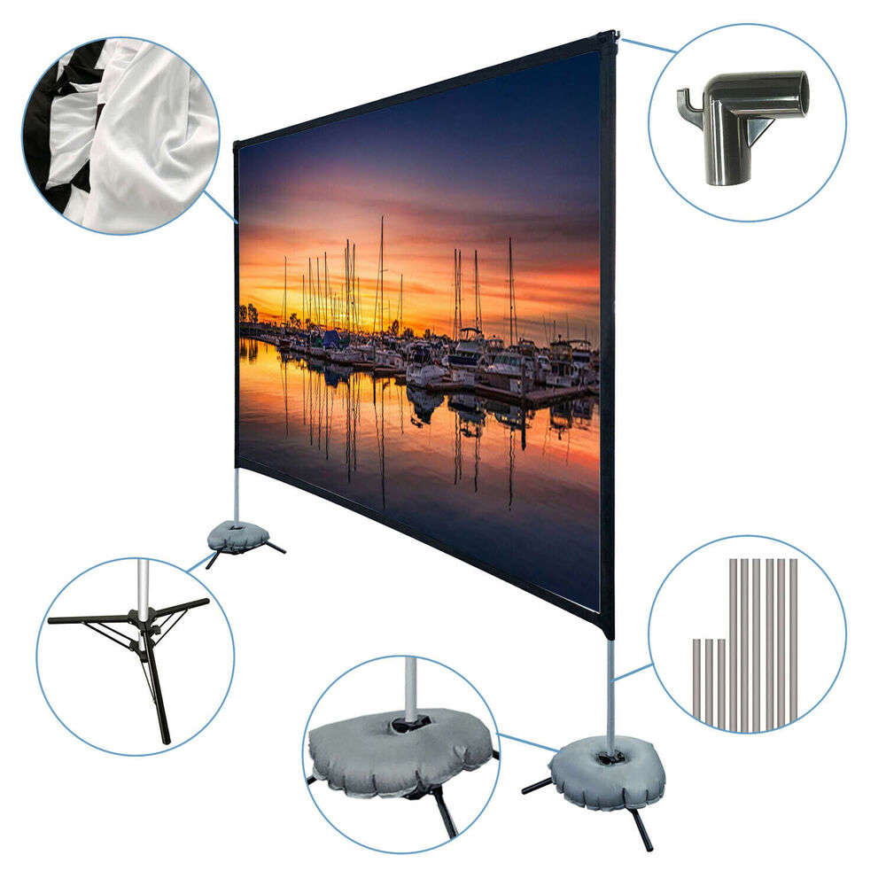 120 Inch Portable 4K HD Projector Screen with Stand
