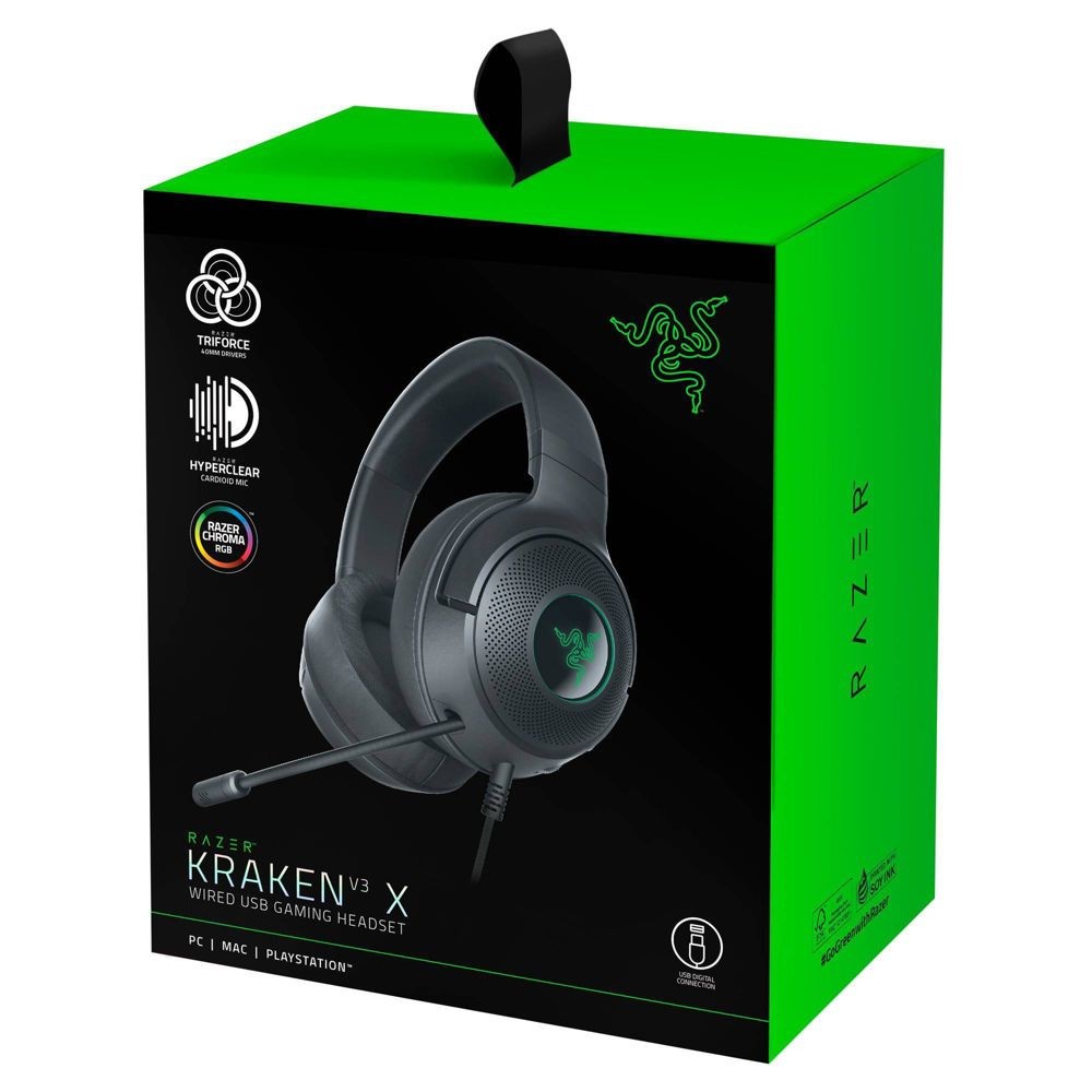Razer Kraken V3 X Wired Gaming Headset for PC - Immersive Audio Experience