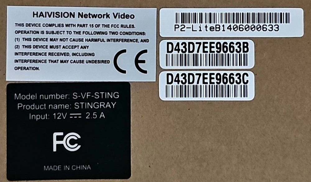 Haivision Network Video S-VF-Stingray Set Top Box
