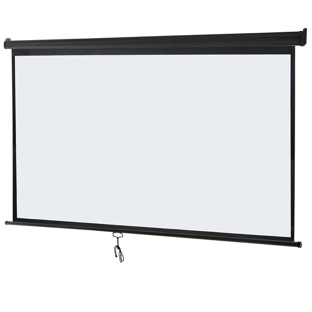 4K 16:9 HD Pull Down Projector Screen for Home Theater