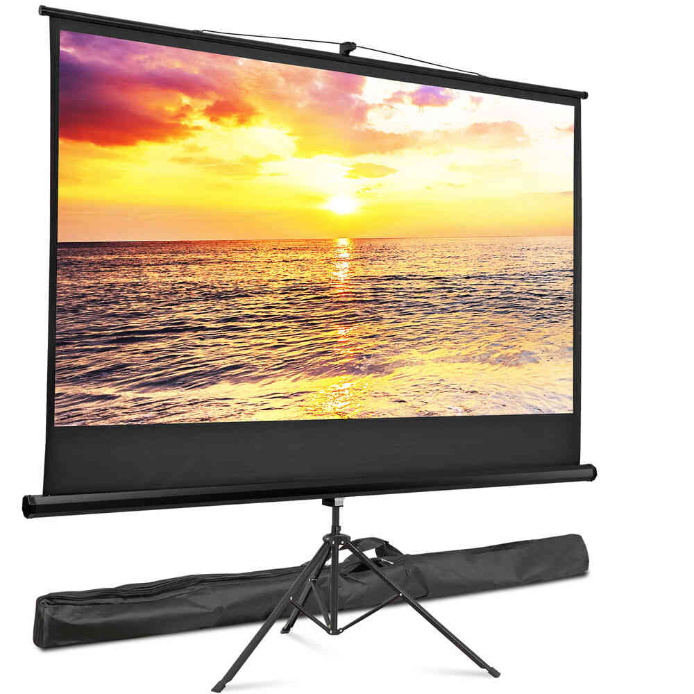 84 Inch 16:9 HD 4K Movie Projection Screen with Stand for Home Theater