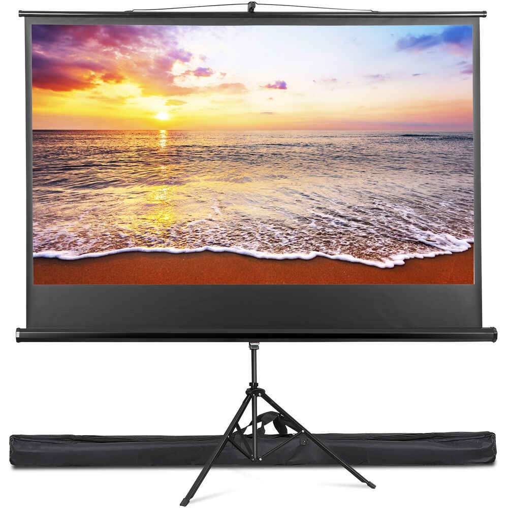 84 Inch 16:9 HD 4K Movie Projection Screen with Stand for Home Theater