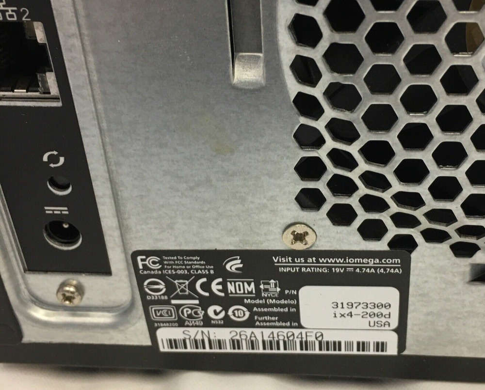 Iomega Storcenter IX4-200D 4TB Network Attached Storage Cloud Edition NAS