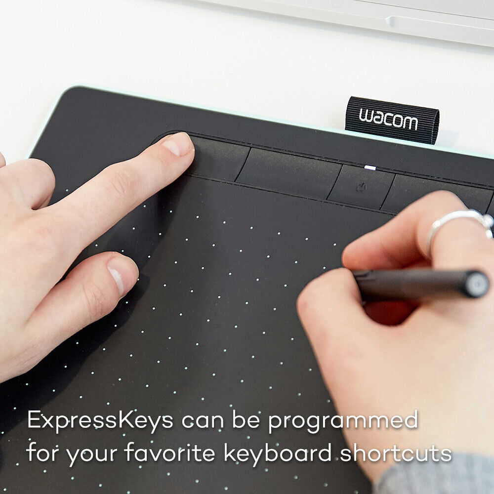 Wacom Intuos Medium Wireless Graphics Tablet - Black, Certified Refurbished