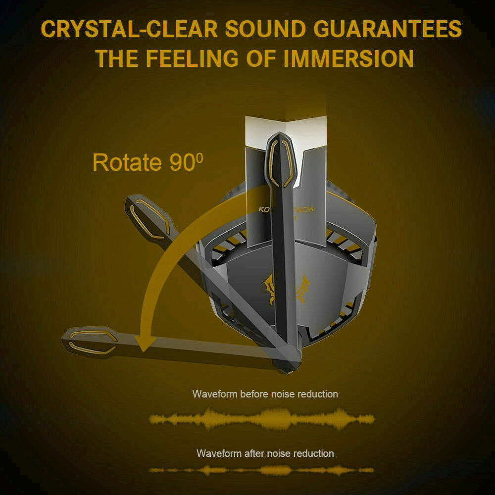 RGB Surround Sound Gaming Headset for PC, PS4, Xbox One