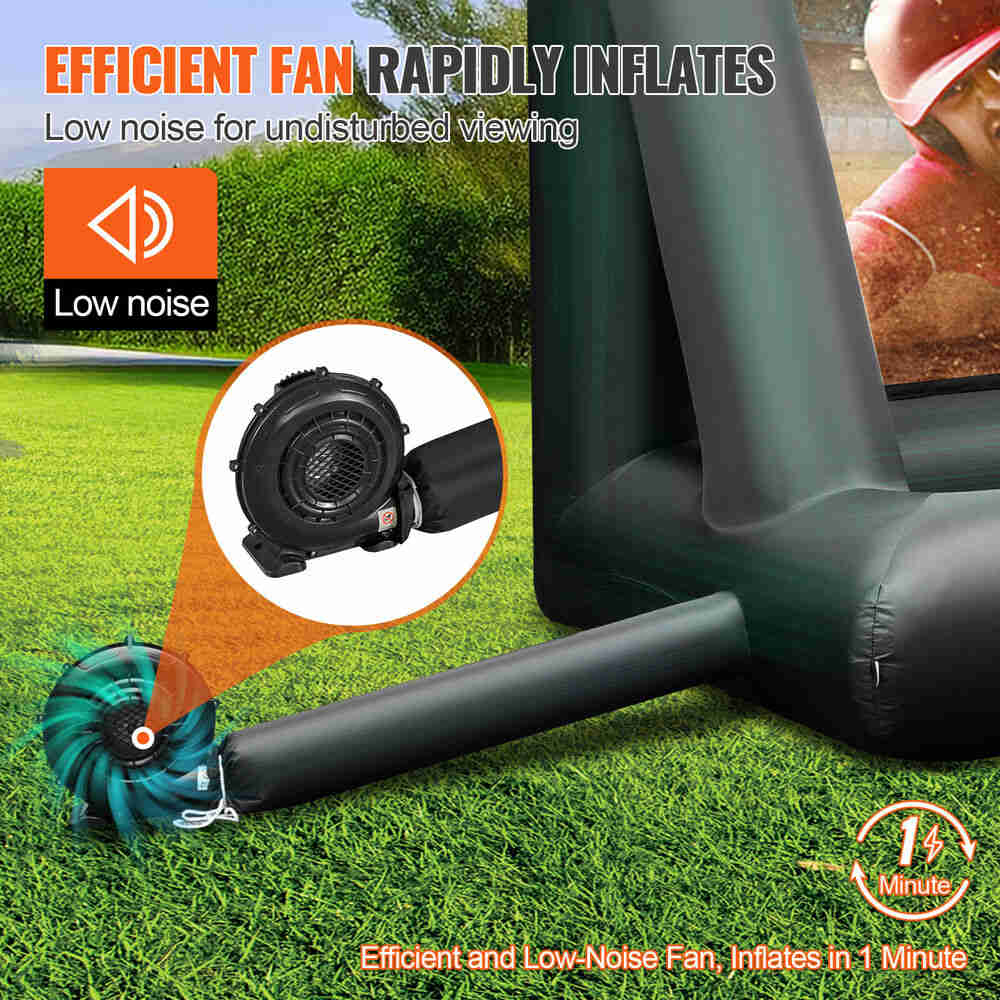 VEVOR 24FT Inflatable Outdoor Movie Projector Screen with Blower