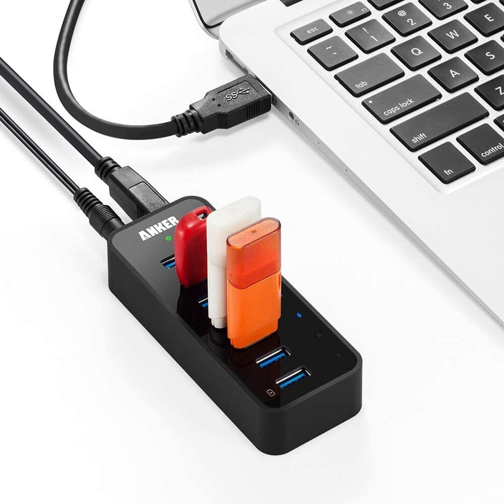 Anker 7-Port USB 3.0 Data Hub with Power Adapter