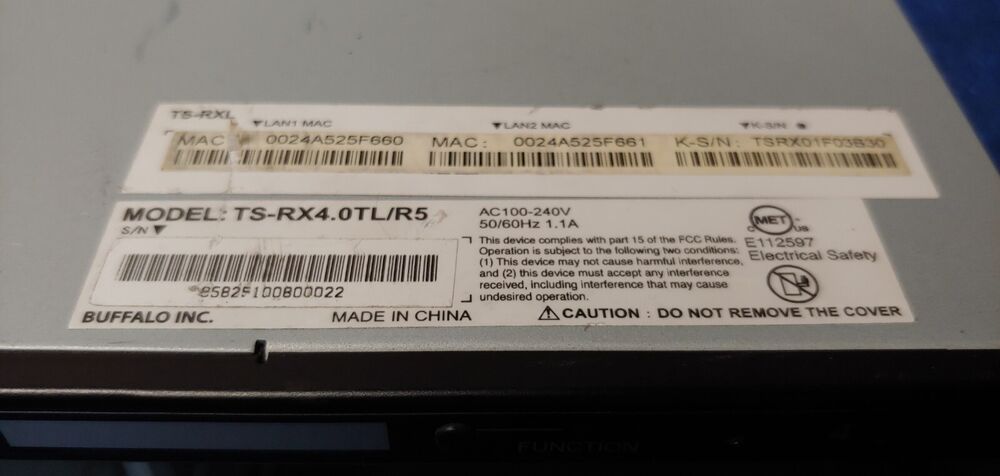 Buffalo TS-RX4.0TL/R5 Rackmount NAS Network Storage System