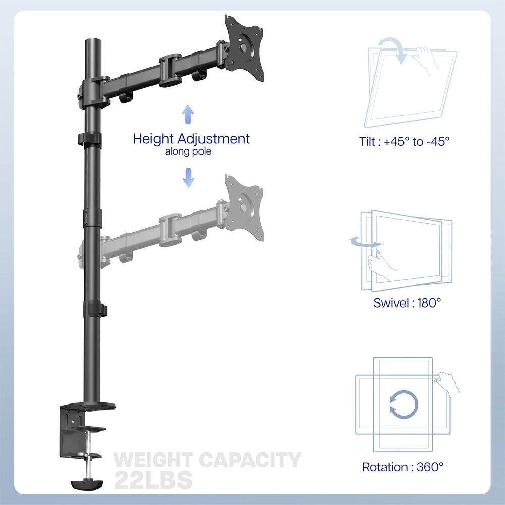 Extra Tall Adjustable Monitor Stand for 32-inch Screens