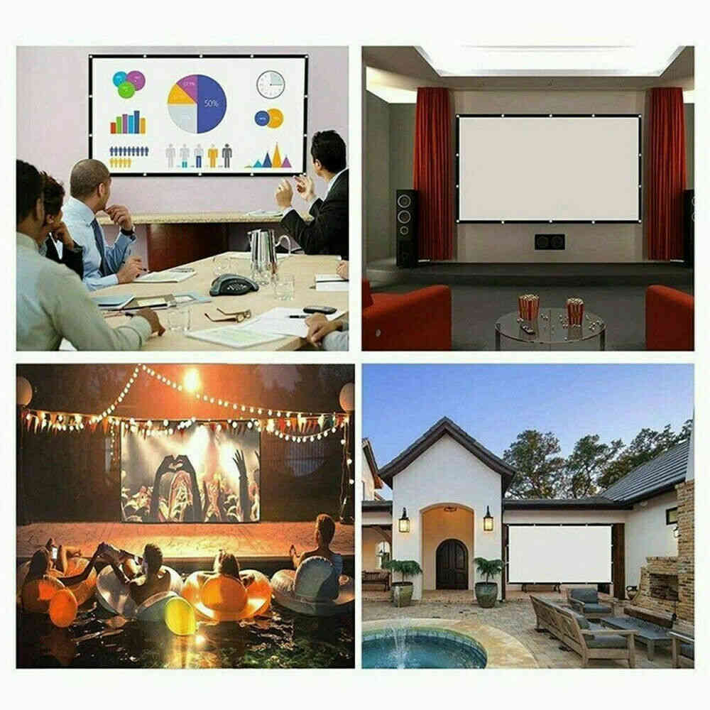 Portable Foldable Projector Screen for Outdoor and Home Cinema