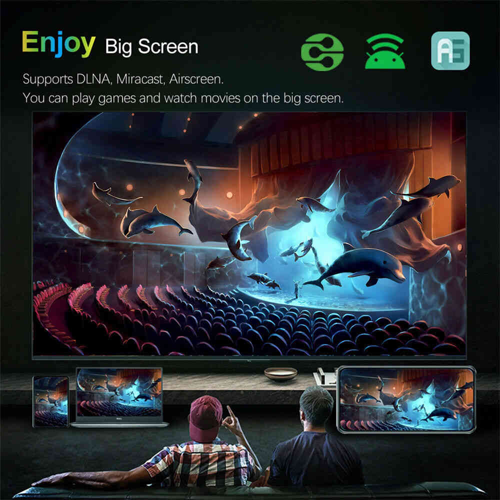Android TV Box with 2.4G Voice Remote Control - H313 Home Network Player