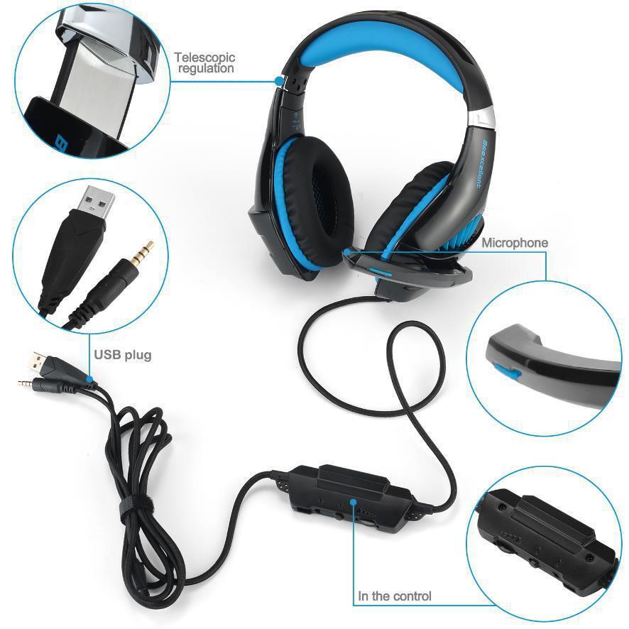 3.5mm Stereo Gaming Headset with Enhanced Bass for PS4, PC, and Xbox One