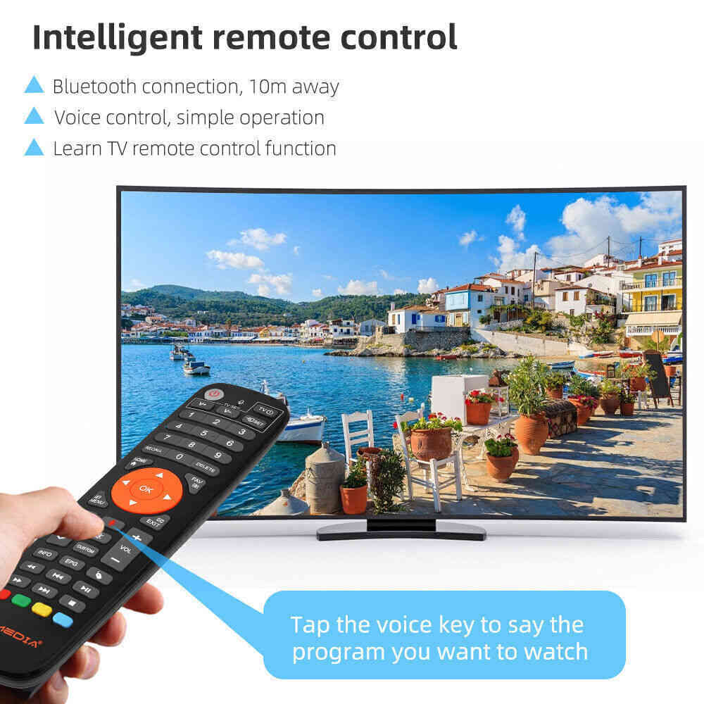 4K UHD FTA DVB-S2/S2X/ATSC 3.0 Combo Satellite TV Receiver Android Smart TV BOX