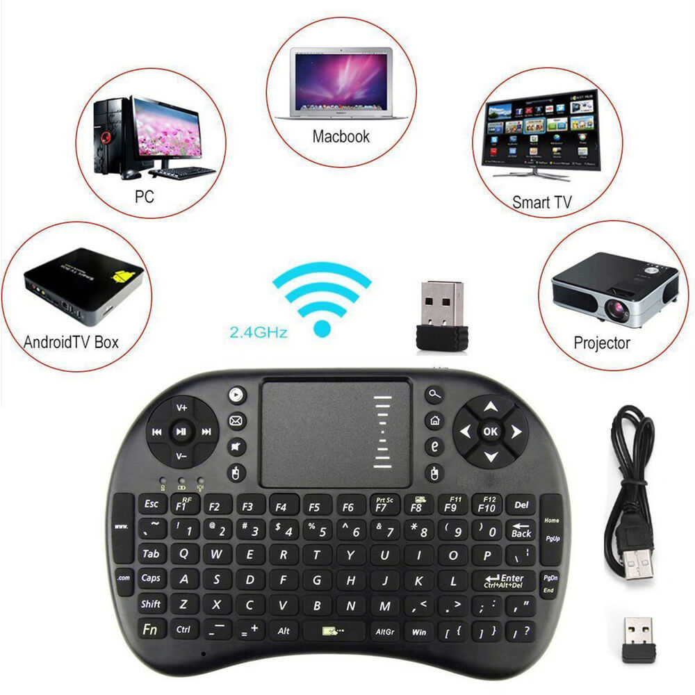 Compact Mini Wireless Keyboard with Integrated Touchpad for PC and Android TV Box