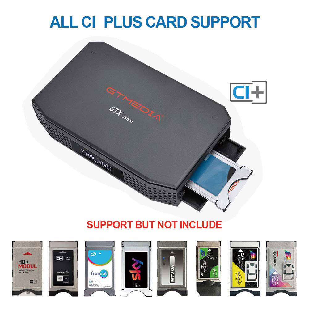 8K UHD DVB-S2/S2X/T2/C Satellite Receiver Android Smart TV Box with 1000M LAN and CI+ Slot