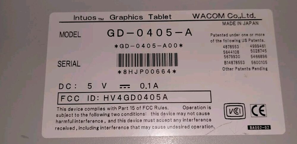 Wacom GD-0405-A Graphics Tablet