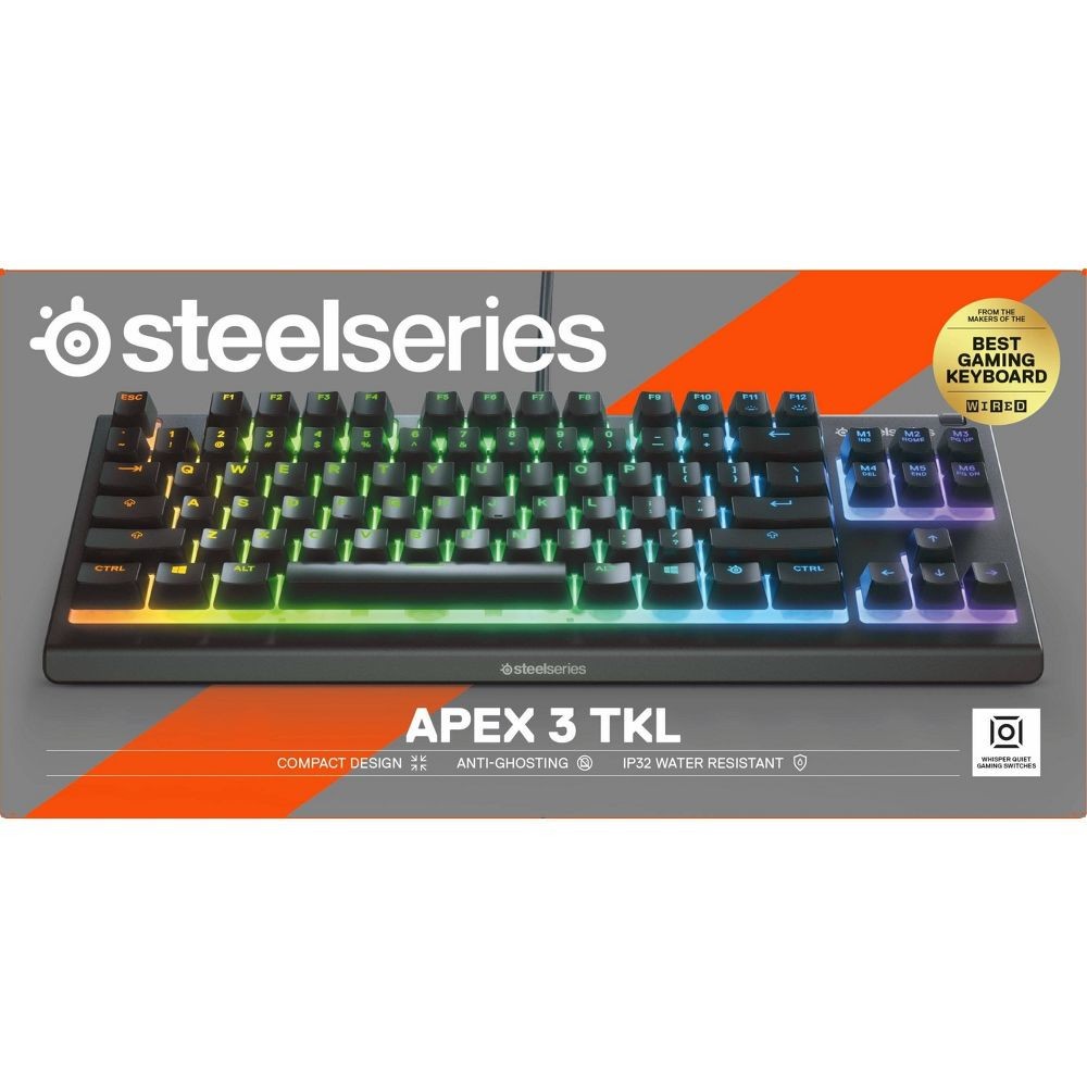 SteelSeries Apex 3 TKL Wired Gaming Keyboard