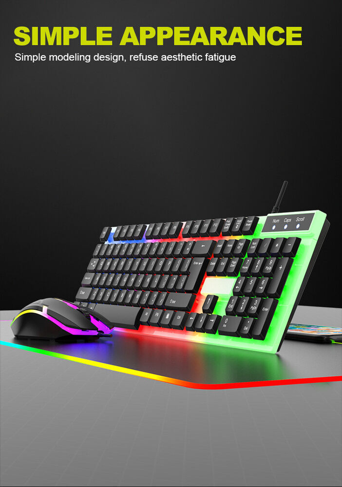 LED Backlit Mechanical Gaming Keyboard and Mouse Set