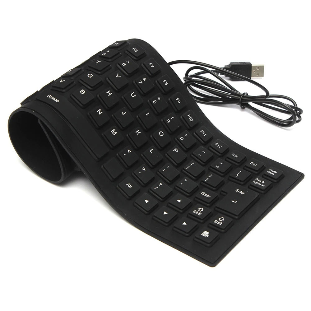 Waterproof Silicone Foldable Keyboard with USB