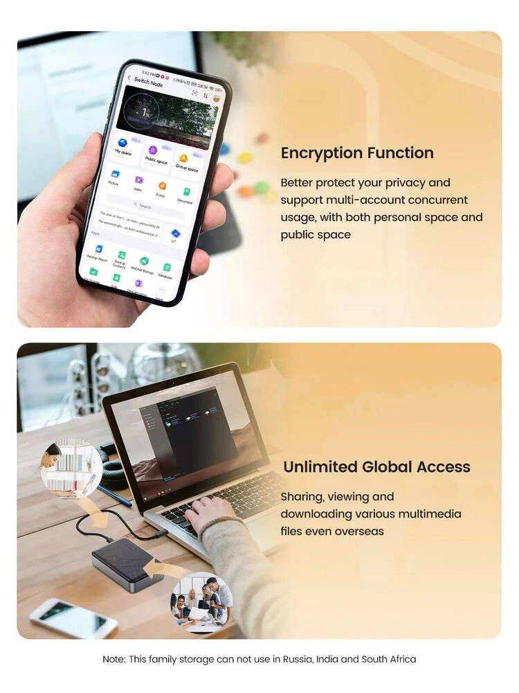 ORICO 2.5 Inch Personal Cloud Storage NAS Hard Drive Enclosure