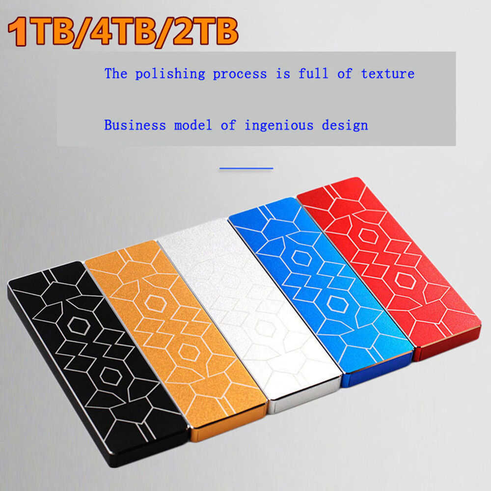 High-Speed 1/2/4TB External Hard Drive HDD USB 3.0