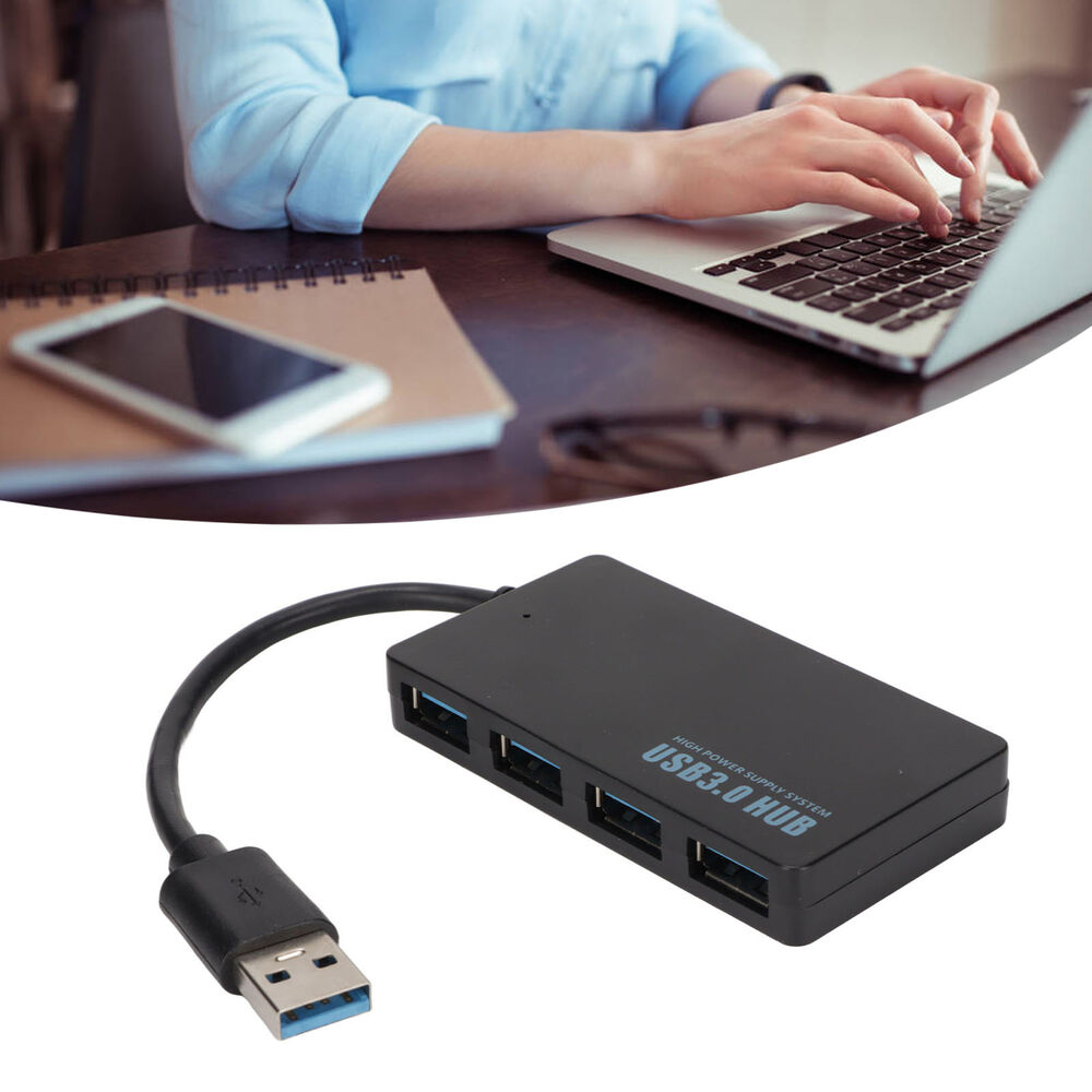 High-Speed 4-Port USB 3.0 Hub for Data Transfer