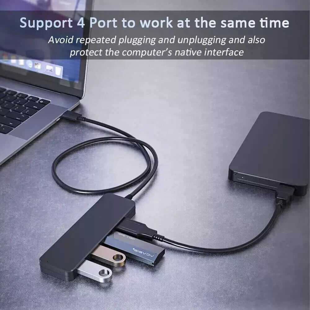 4-Port USB 3.0 Hub for Enhanced Connectivity