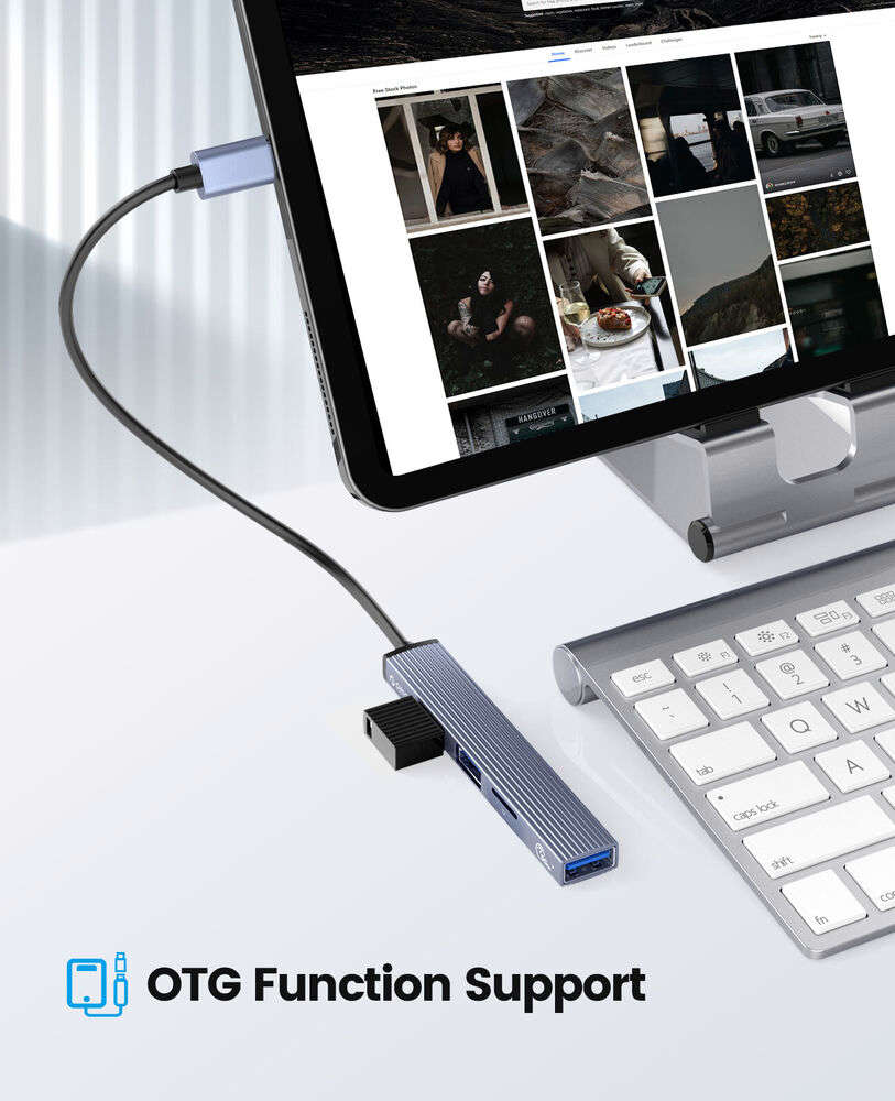 ORICO Aluminum Type C HUB 4 Port USB 3.0 2.0 Ultra Slim Card Reader