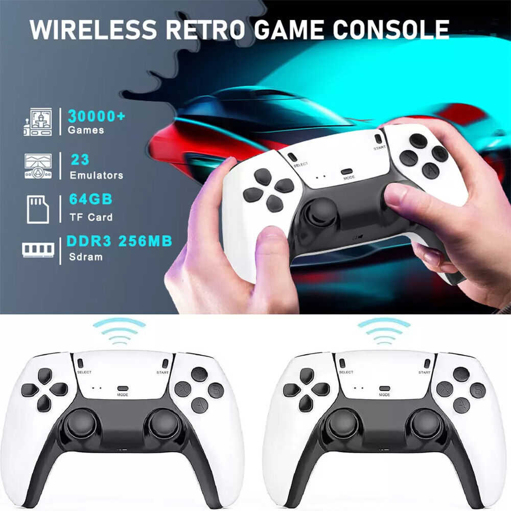 M15 4K 64G HDMI TV Video Game Stick with Gamepad and 2 Wireless Controllers