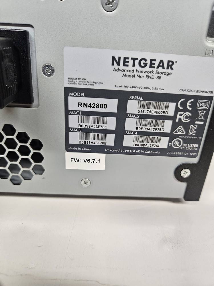 ReadyNAS Advanced 8 Bay Network Storage with 48TB Total Capacity