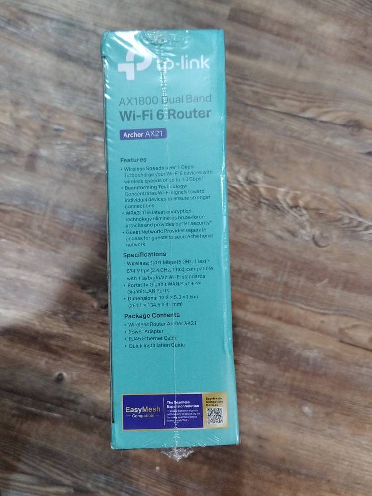 TP-Link AX1800 WiFi 6 Router Archer AX21 - High-Speed Connectivity