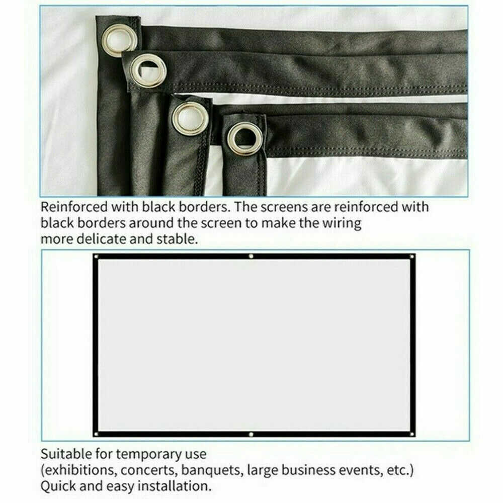 Portable Foldable Projector Screen for Outdoor and Home Cinema