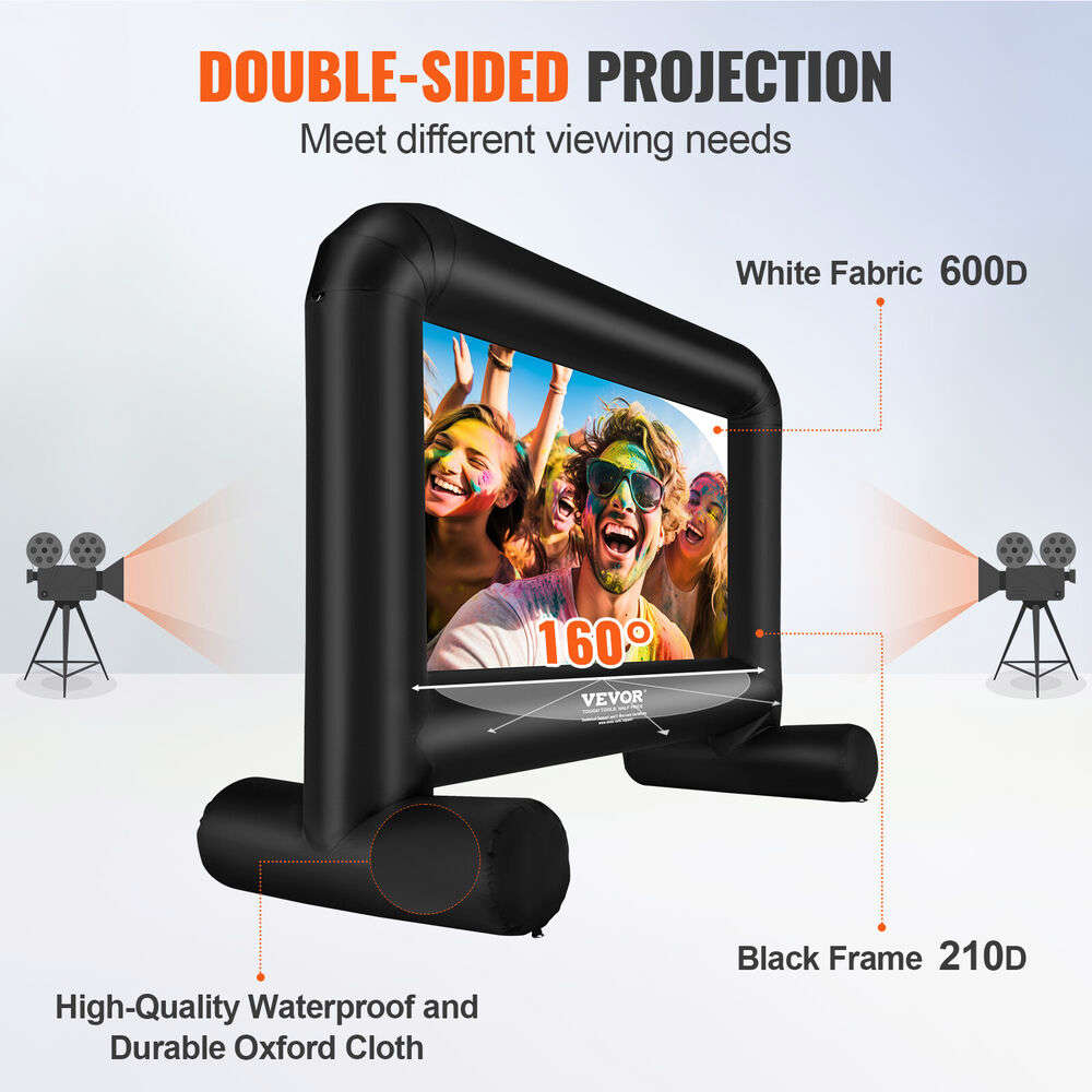 VEVOR 14 FT Inflatable Movie Screen with Blower